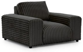 Tmavosivé menčestrové kreslo Justin – Ropez