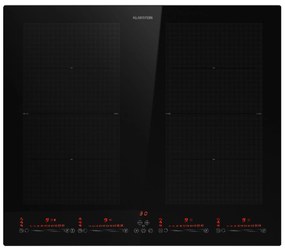 Klarstein Masterzone 60 Flex, indukčná varná doska, max. 9600 W, vstavaná, 4 Flex zóny, technológia ThermoBoost, Smart Flex