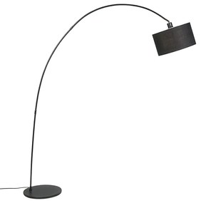 Inteligentná moderná oblúková stojaca lampa čierna vrátane A60 Wifi - Vinossa
