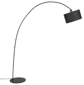 Inteligentná moderná oblúková stojaca lampa čierna vrátane A60 Wifi - Vinossa