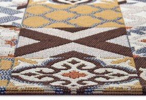 Hanse Home Collection koberce Behúň Cappuccino 105881 Mosaik Brown Multicolored - 75x150 cm