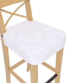 Poťah na barovú stoličku Ingolf farba produktu biela látka lesklá, zapletaná, vzorované