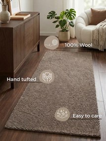 Hanse Home, Behúň Calmio 106219 Taupe, 80x200, hnedá, obývacia izba