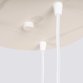 Závesné svietidlo Estria, 3x biele kovové tienidlo, be, o