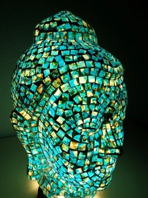 Stolná lampa BUDHA, 38 cm, ručná práca, mozaika