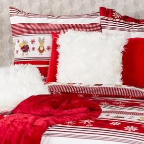 4Home Vianočné bavlnené obliečky Sobíky, 160 x 200 cm, 70 x 80 cm