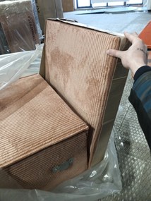 AKCIA Terakotová rohová pohovka SMART COSARO, obojstranná + 2 vankúšiky ZADARMO II. akosť