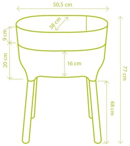 Plastová samozavlažovacia pestovateľská nádoba Urbalive – Plastia