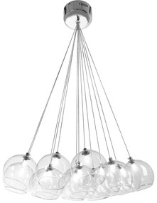 Toolight - Závesné svietidlo sklenené gule 13xG4 25W, APP561-13CP, chrómová, OSW-08237
