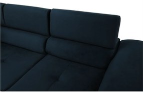 Rohová sedačka s rozkladom a úložným priestorom Amareta P - modrá