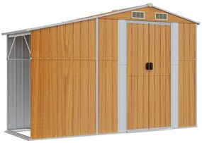 Záhradná kôlňa svetlohnedé 277x192,5x179 cm pozinkovaná oceľ