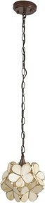 Závesné žlto krémové svetlo Tiffany Bloom - Ø 31 * 91 cm E14 / max 1 * 40W