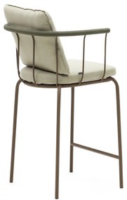 Svetlozelená záhradná barová stolička Salguer - Kave Home