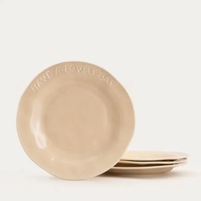 Sada štyroch dezertných tanierov ISERNIA béžová 778308 (4ks)