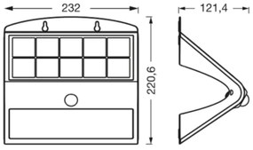 Ledvance - LED Solárne nástenné svietidlo so senzorom BUTTERFLY LED/8W/3,7V IP65