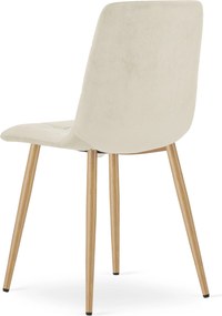 AKCIA Svetlobéžová zamatová stolička KARA II. akosť