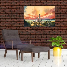 Obraz - Maľované mesto (90x60 cm)