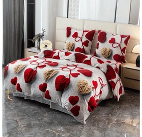 Obliečky mikroplyš VELHEART červené Rozmer obliečky: 70 x 80 cm | 140 x 200 cm