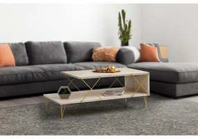 Konferenčný stôl Loire - Gold, Travertine