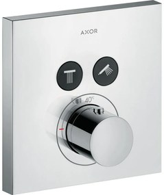 AXOR ShowerSelect termostat s podomietkovou inštaláciou, rozeta Square, pre 2 spotrebiče, chróm, 36715000