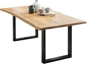 XXXLutz JEDÁLENSKÝ STÔL, dub, prírodná farba, čierna, 240/100/75 cm P & B - Stoly - 001769018807