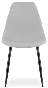 AKCIA Svetlosivá stolička OSAKA s čiernymi nohami II. akosť