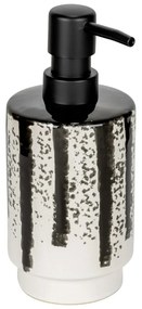 Čierno-biely keramický dávkovač mydla 340 ml Subiza – Wenko