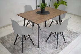 Jedálenská stolička OSAKA svetlosivá (čierne nohy)