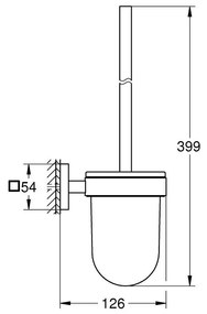 GROHE Start Cube - Súprava na čistenie toalety, čierna matná 409772430