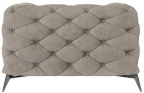 Sivobéžové zamatové kreslo Chelsea – Ropez