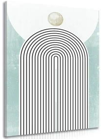 Obraz moderná modrá dúha Mid-Century