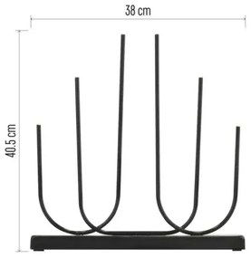 LED Vianočný svietnik 6xLED/2xAA čierny