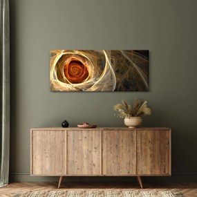 Obraz - Abstraktné ruže v ohnivých farbách (120x50 cm)