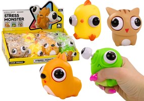 LEAN TOYS Antistresová hračka - Veselá príšera Squishy MIX