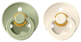 BIBS Colour cumlíky, kaučuk 2ks - veľkosť 2 - Sage Ivory