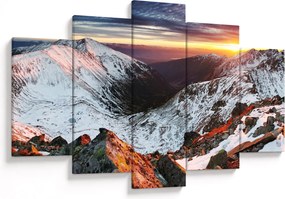 Obraz - Zimná horská panoráma (150x105 cm)