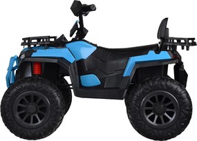 JOKOMISIADA Veľká detská štvorkolka na akumulátor 4x4 s plynovou páčkou a tlmičom PA0315 modrá