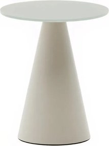 Okrúhly odkladací stolík so sklenenou doskou ø 35 cm Wilshire – Kave Home