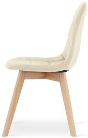 Jedálenská stolička BORA zamatová béžová