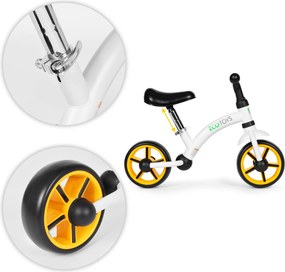 ECOTOYS detské odrážadlo s EVA kolesami, nastav. sedadlo 33–41 cm, biele, blokáda riadenia