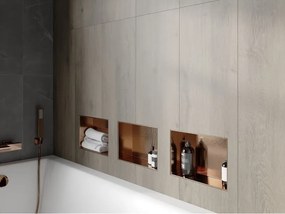 Mexen X-Wall-NR, polica na zapustenie bez príruby 30 x 20 cm, medená matná - 19C1302010