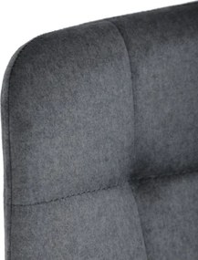Barová stolička zamatová, sivá AUB-X7015 GREY2