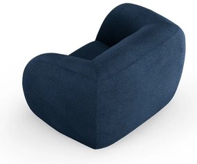 Modré kreslo z textílie buklé Essen – Cosmopolitan Design