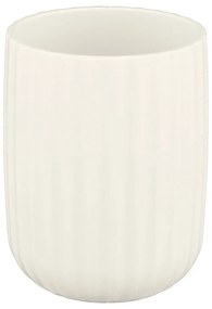 Krémovobiely pohárik na kefky Wenko Agropoli