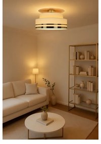 Stropné svietidlo TAMI 1xE27/60W/230V pr. 40 cm béžová/zlatá