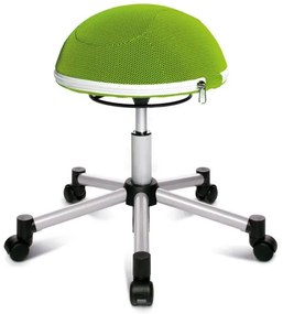 Topstar Zdravotná balančná stolička HALF BALL s kovovým krížom, zelená