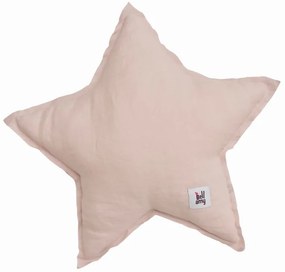Bellamy Ľanový dekoračný vankúšik STAR DUSTY PINK