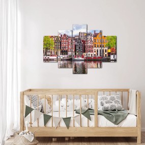 Obraz - Amsterdam, tanečné domy (150x105 cm)