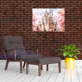 Sklenený obraz - Rozprávkový zámok (70x50 cm)