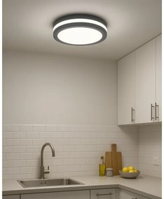 LED stropné svietidlo s pohybovým senzorom LED/20W/230V 3000/4000/6500K IP54 antracit